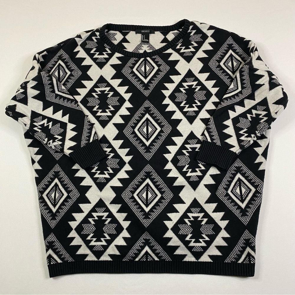 Forever 21 Sweater Women's Small‎ 1/2 Sleeve Aztec Native American Western